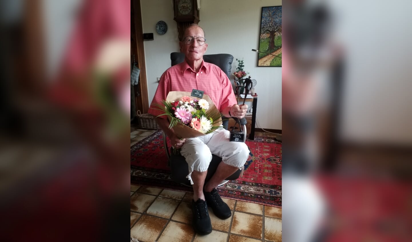 M. Plender uit IJsselmuiden was 75 jaar lid.