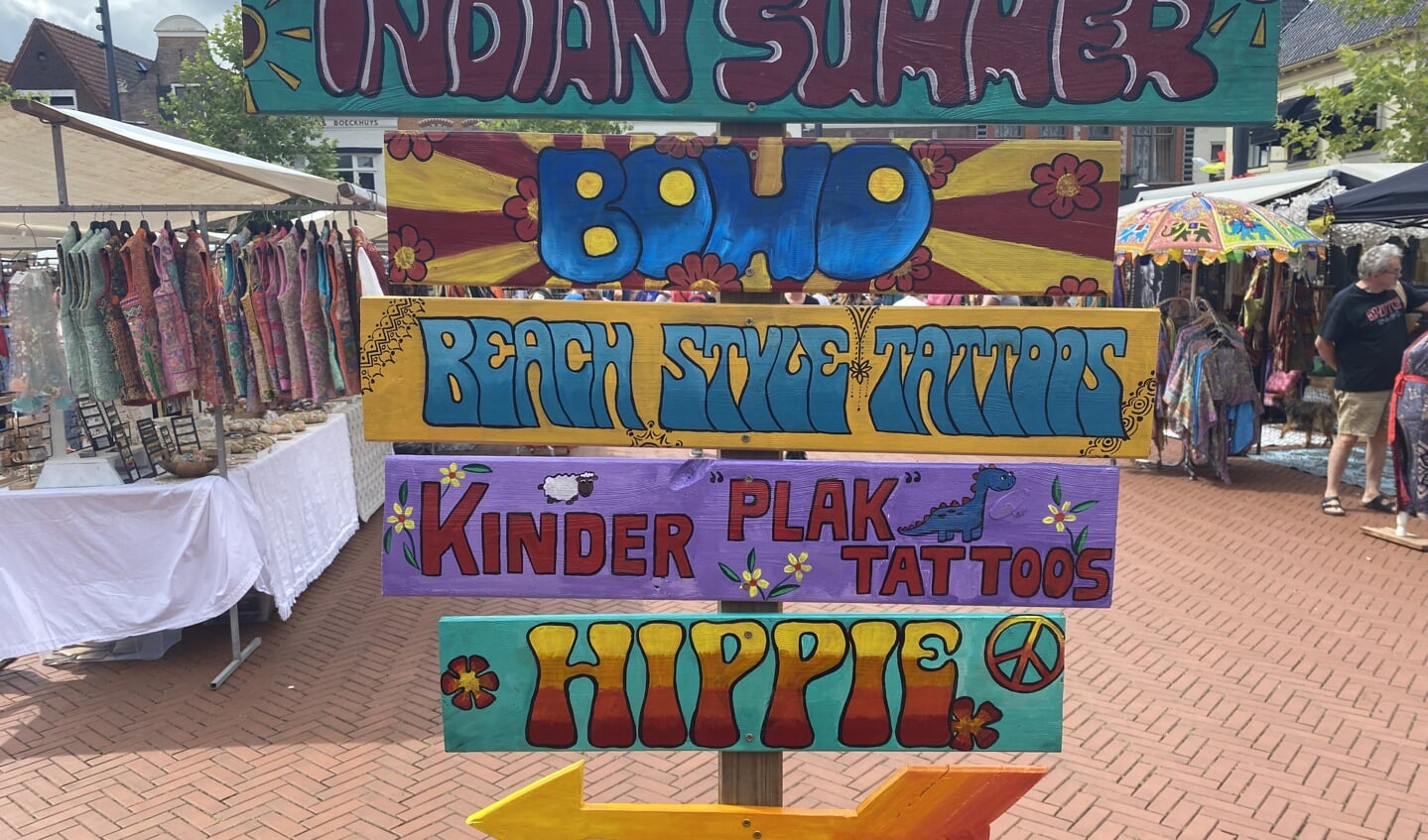 Hippiemarkt op Vestingfeest Ibiza.