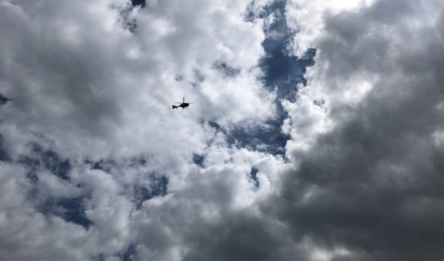 De traumahelikopter vloog destijds naar Zwartsluis.