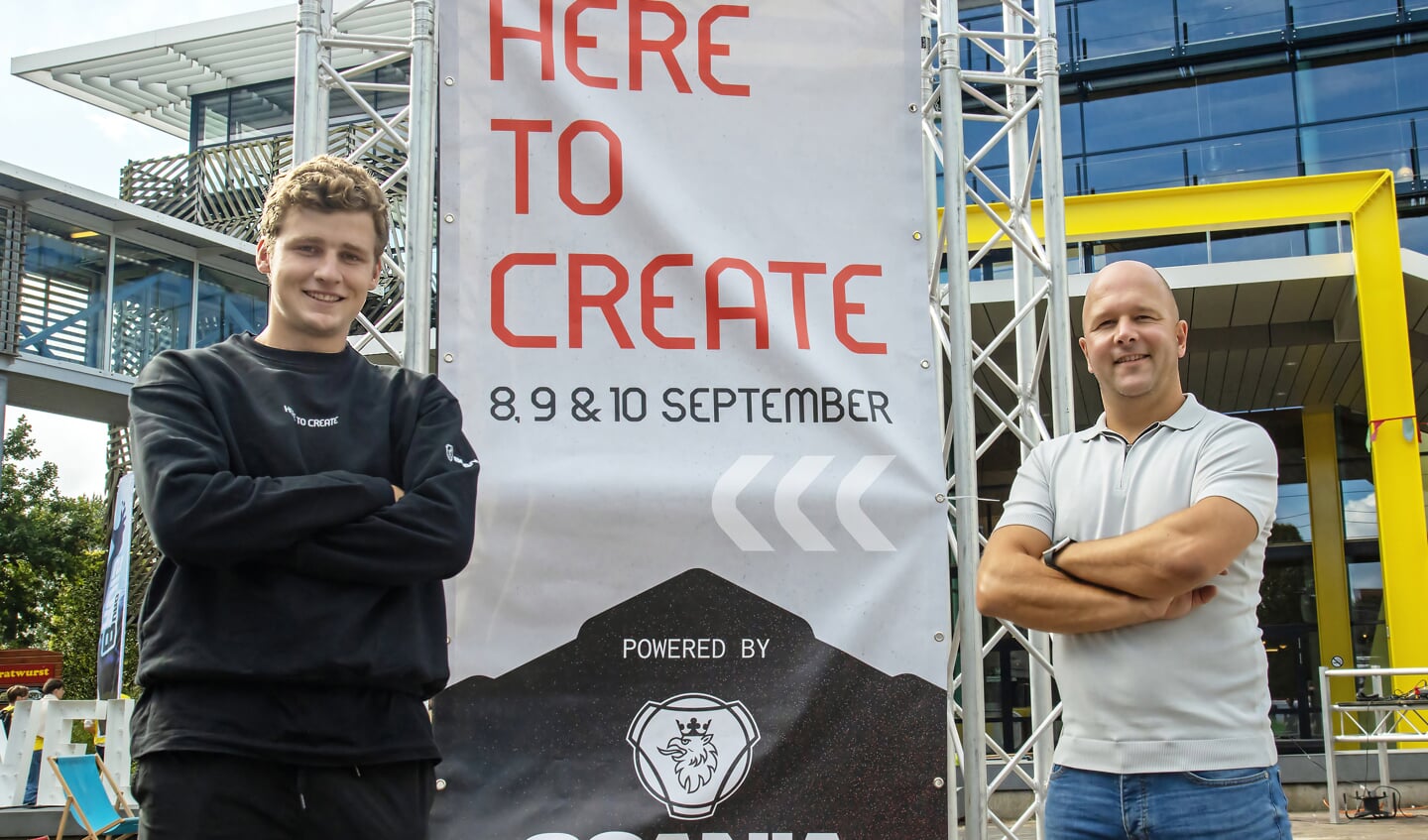 Mike van de Streek (links) en Jakko Slot tekenen voor de organisatie van het EK Freestyle Football..