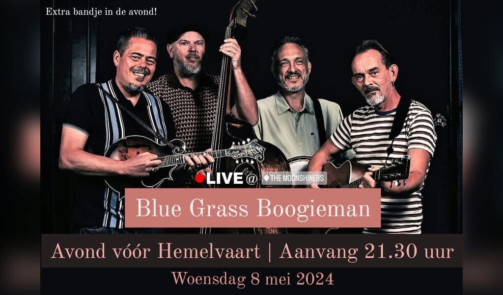 Topband The Blue Grass Boogieman (Tim Knol, Douwe Bob) live in Café The Moonshiners