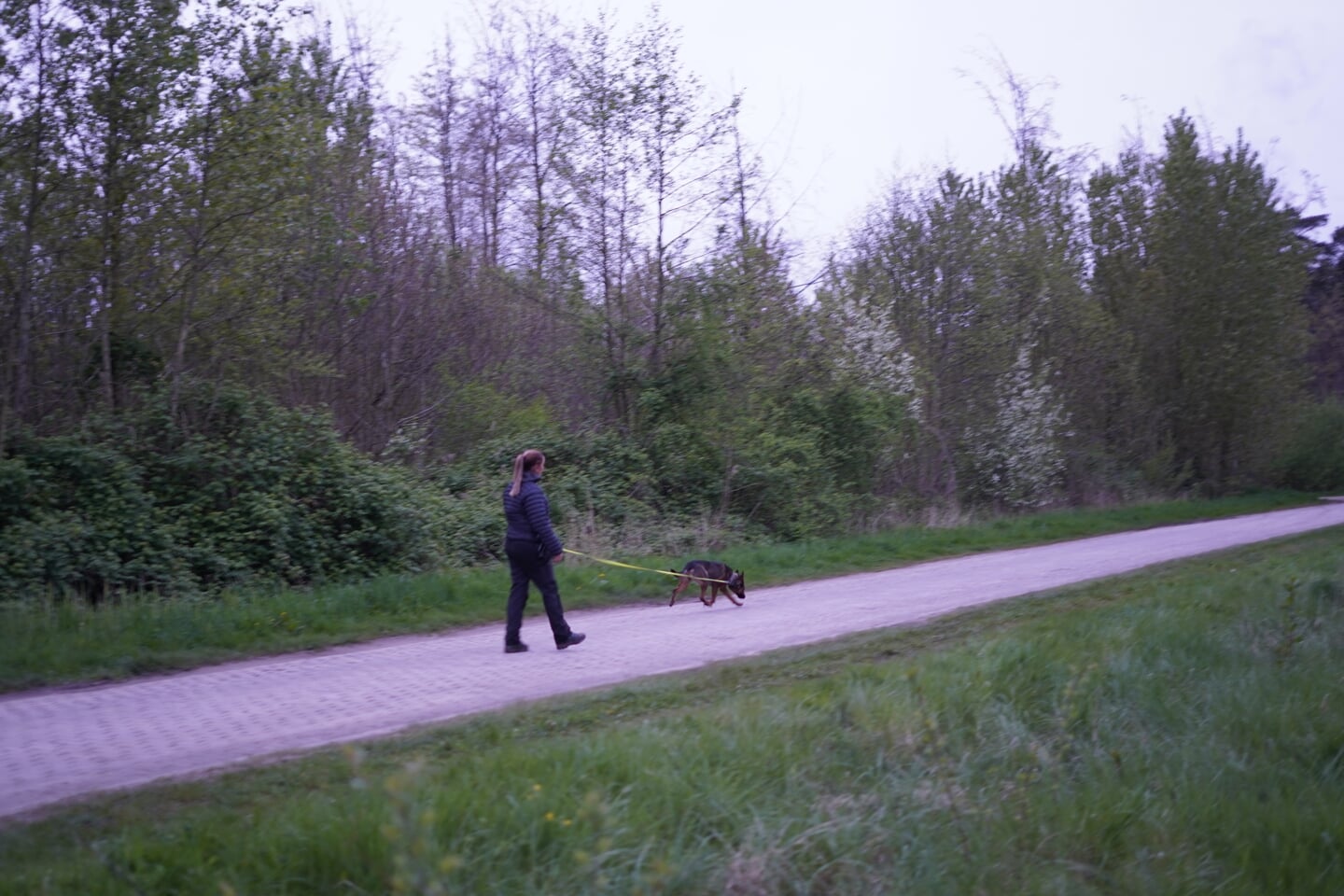 De politie in actie op 18 april.