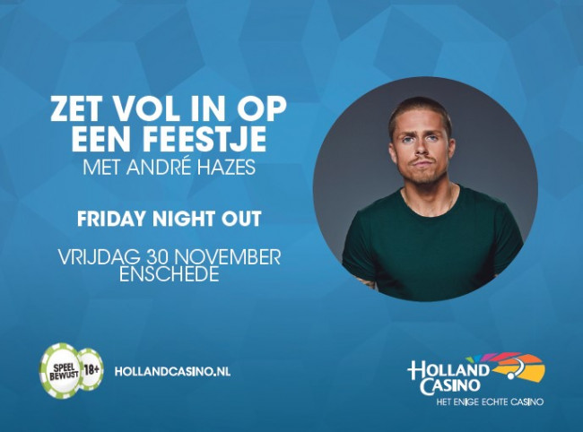 André Hazes zet in op de Friday Night Out bij Holland Casino Enschede