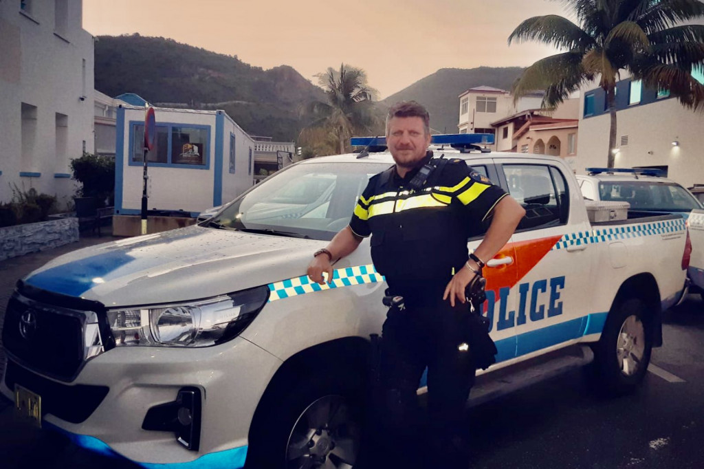 Willem Scholten op Sint Maarten.