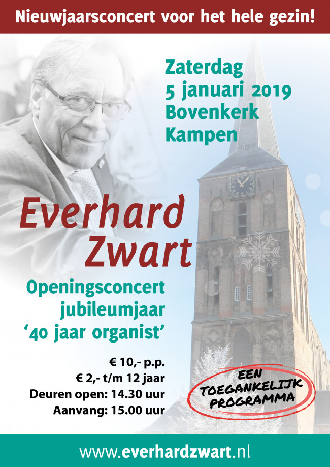 Everhard Zwart start jubileumjaar in Kampen