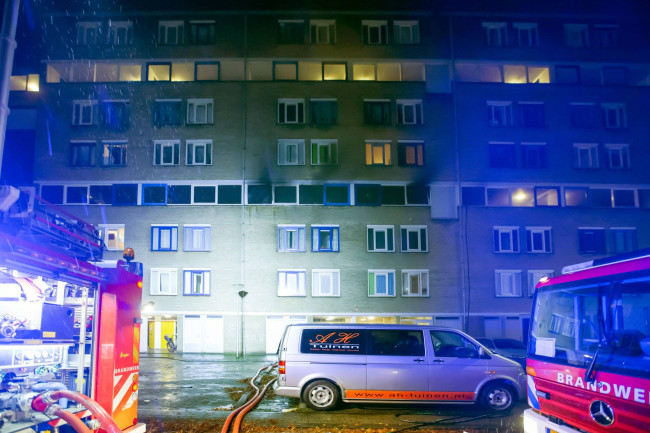 Brand in flat Wortmanstraat