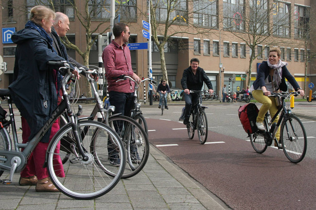 Jury fietsstad 2014 toert door Zwolle