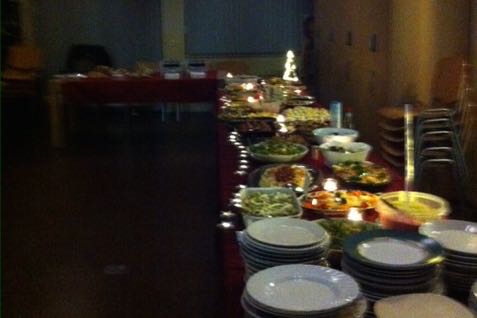 Het kerstbuffet van de bridgeclub Dronten.