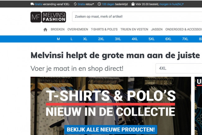 De webshop van Melvinsi Fashion.