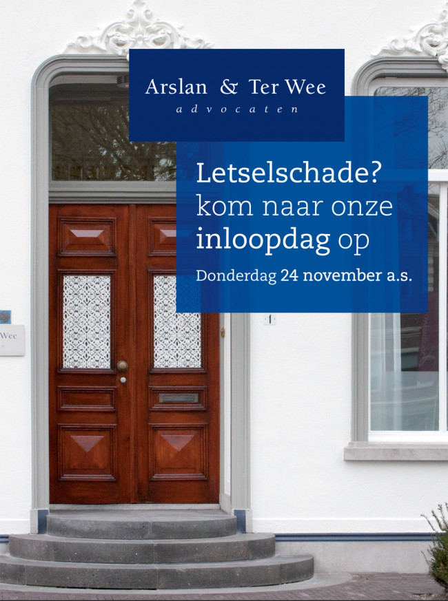 Letselschade? kom naar onze inloopdag | Arslan & Ter Wee Advocaten