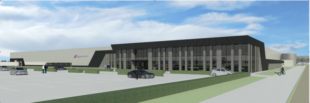 De nieuwbouw van Fresh-Care in Dronten.