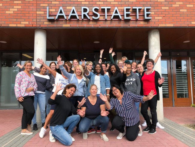 De eerste groep zij-instromers van het Coloriet College.
