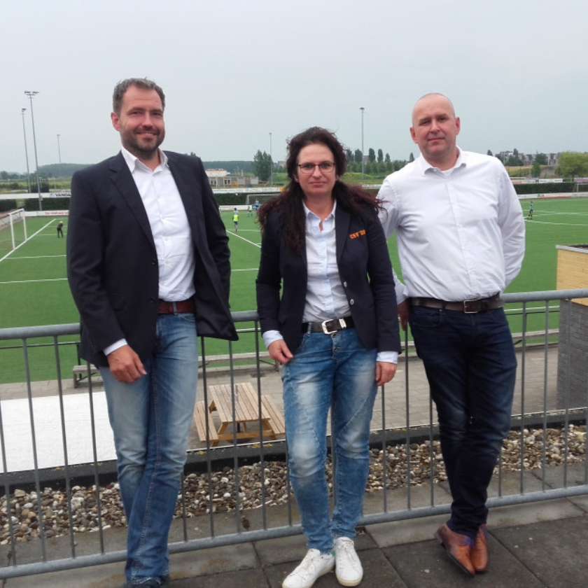 Interim-bestuur, vlnr: penningmeester Rob Kroeze, voorzitter Jolanda Strijk en secretaris Steven Dekker