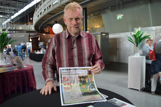 Jan Reijmerink tijdens de uitvaartbeurs.