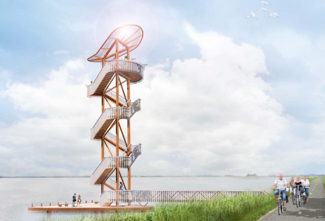 De Belvédèretoren in het Veluwemeer. Kosten: 800.000 euro.