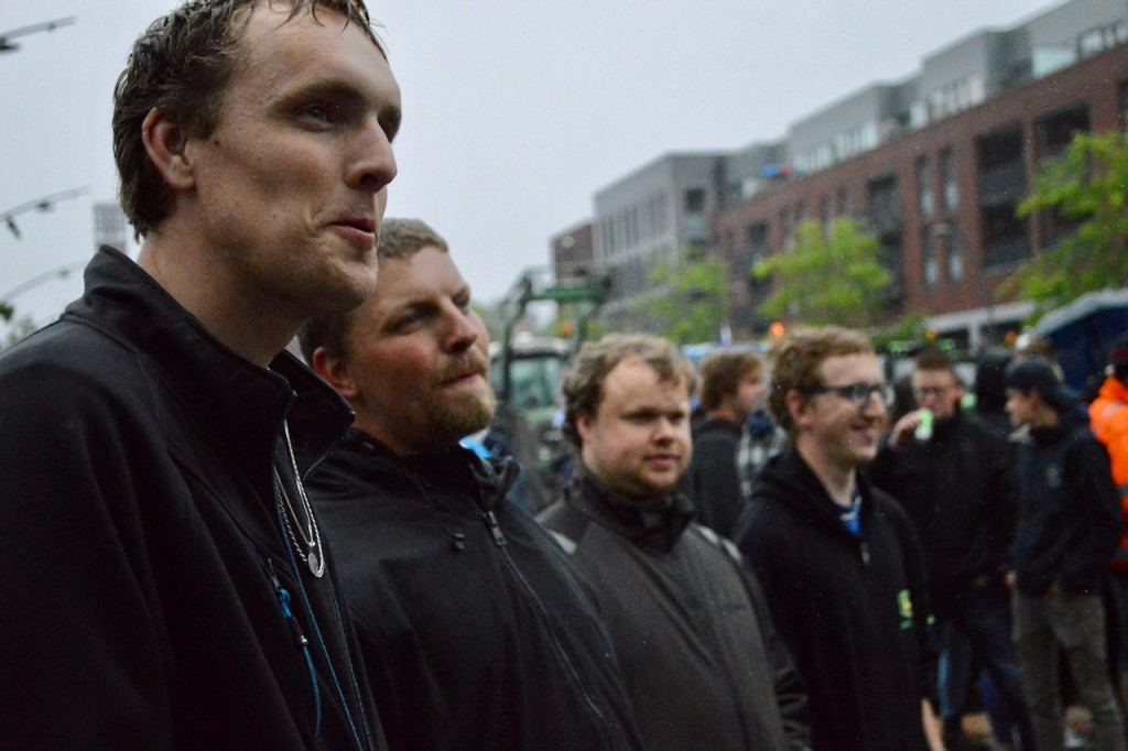 Agrariërs demonstreerden in juli op het Meerpaalplein.