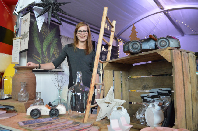 Henriette Wijtvliet op de consumentenbeurs in Dronten.