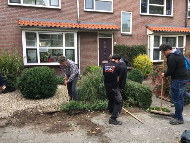 De klussenmiddag van de studentenvereniging.