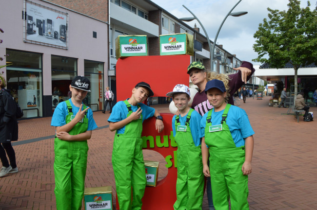 Rappen in winkelcentrum Suydersee voor RTL Telekids.