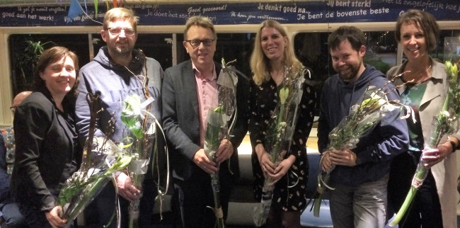 Ingrid Paalman, Roelof Siepel, Jaap Oosterveld, Marloes Hotting, Michel Degenhardt, Marianne Witteveen (v.l.n.r.).