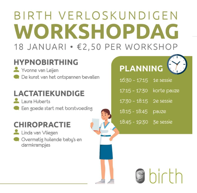 Birth Verloskundigen organiseert workshops in Stadshagen