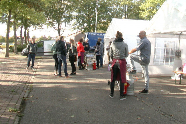 De barbecue van afgelopen vrijdag in Biddinghuizen.