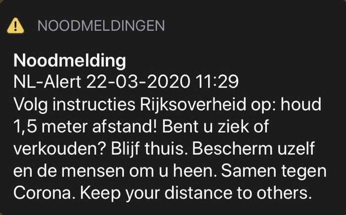 Ook in Dronten volop aandacht voor NL-alert: „Houd 1,5 meter afstand!” 