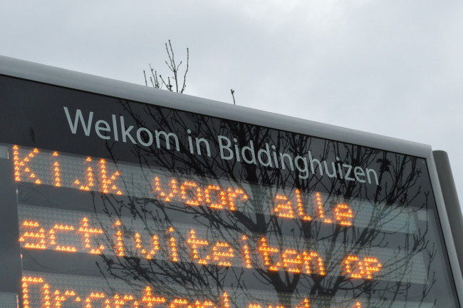 Lichtkrant in Biddinghuizen.
