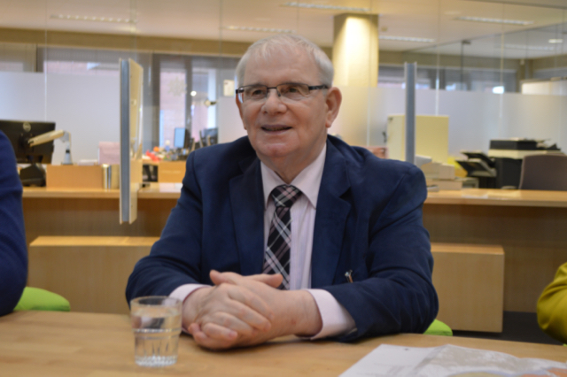 Arie Stuivenberg tijdens het windevenement in Dronten.