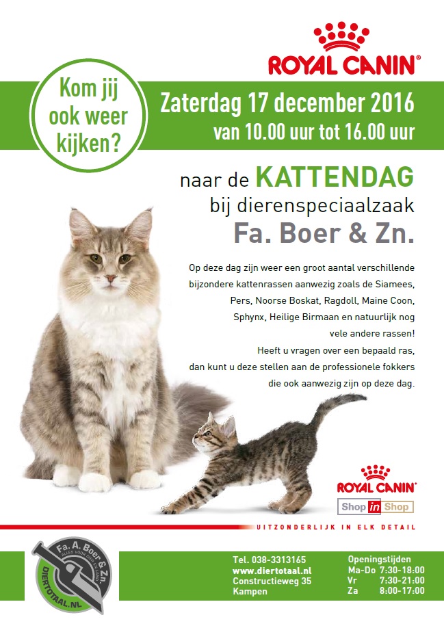 Kattendag Diertotaal.nl Firma Boer