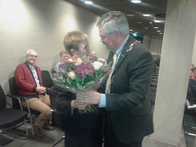 Bloemen voor Wienie Nagel.