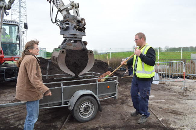 Compost bij de gemeentewerf.