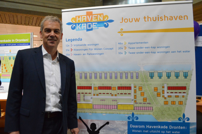 Johan Zandbergen (VSO) bij het plan voor de Havenkade.