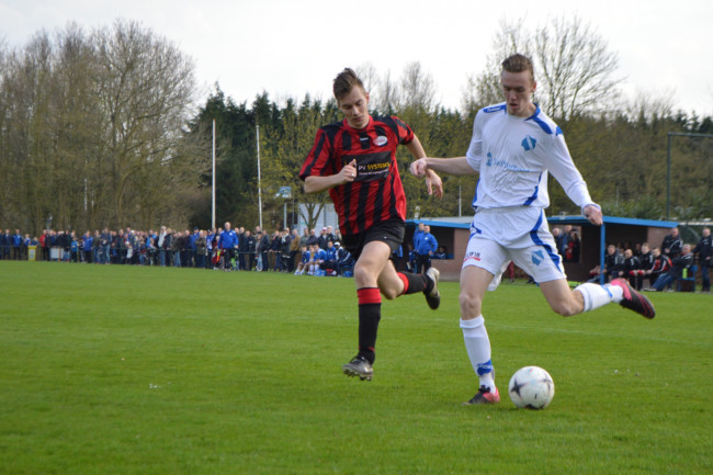 Beeld uit één van de laatste derby's tussen Swift en Reaal.