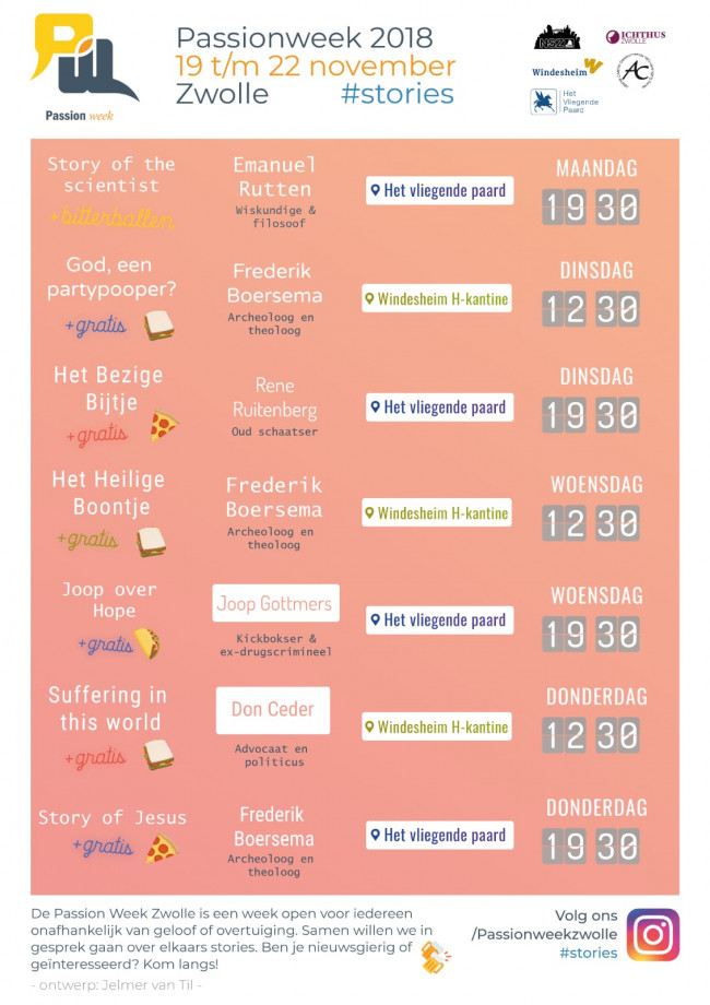 Studenten organiseerde 4de Passionweek in Zwolle met als thema #Stories