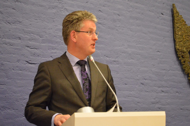 Wethouder Dirk Minne Vis.