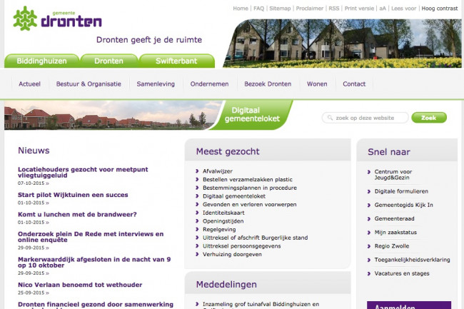 Gemeente verhuist website Dronterland.nl naar nieuwe stichting