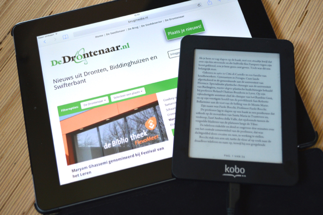 Tablet of e-reader.
