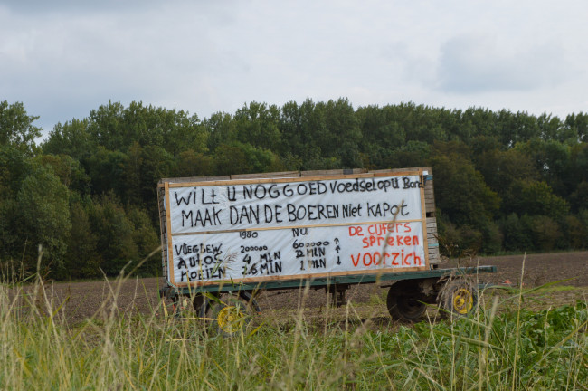 Spandoek langs de Hanzeweg in Dronten.