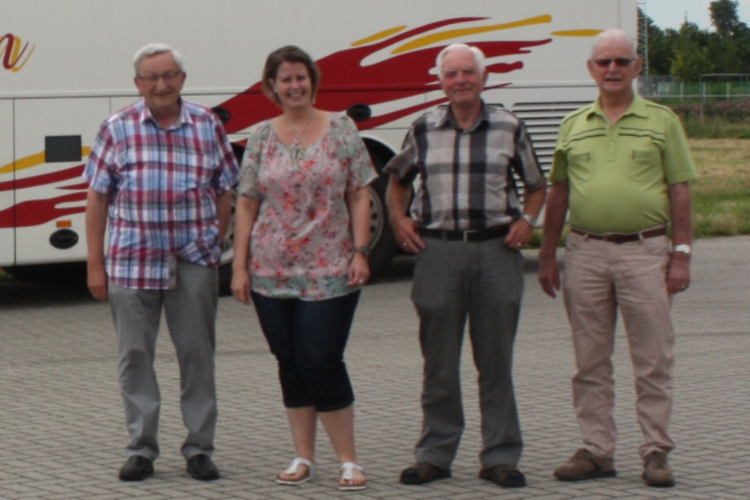 Daan van Winsen, Monique Landman (Márion Reizen), Eelke Spriensma en Leendert van Saarloos.