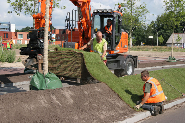 De stadsentree van Zwolle kleurt groen