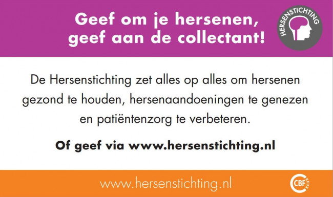 Hersenstichting gaat begin februari collecteren