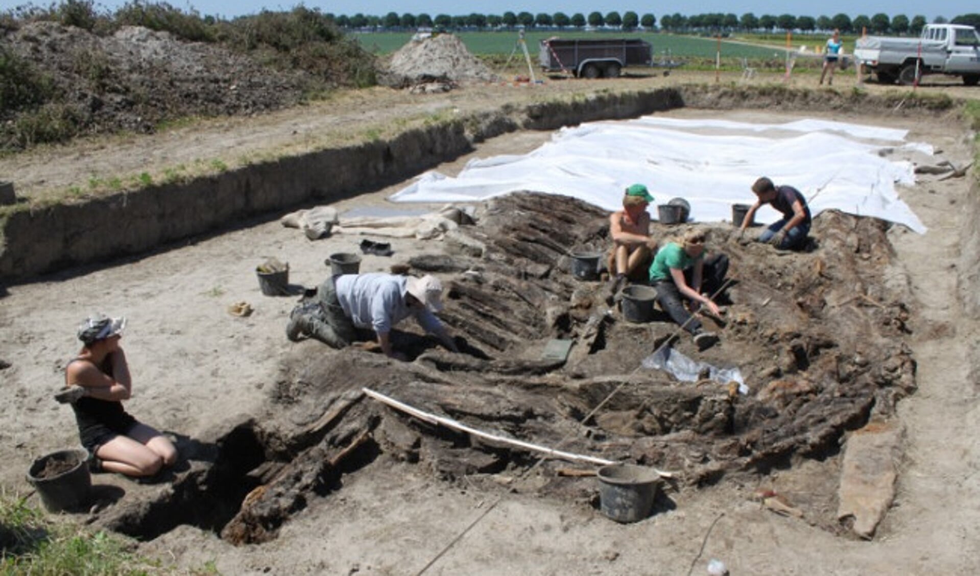  Archeologische opgraving bij Dronten.