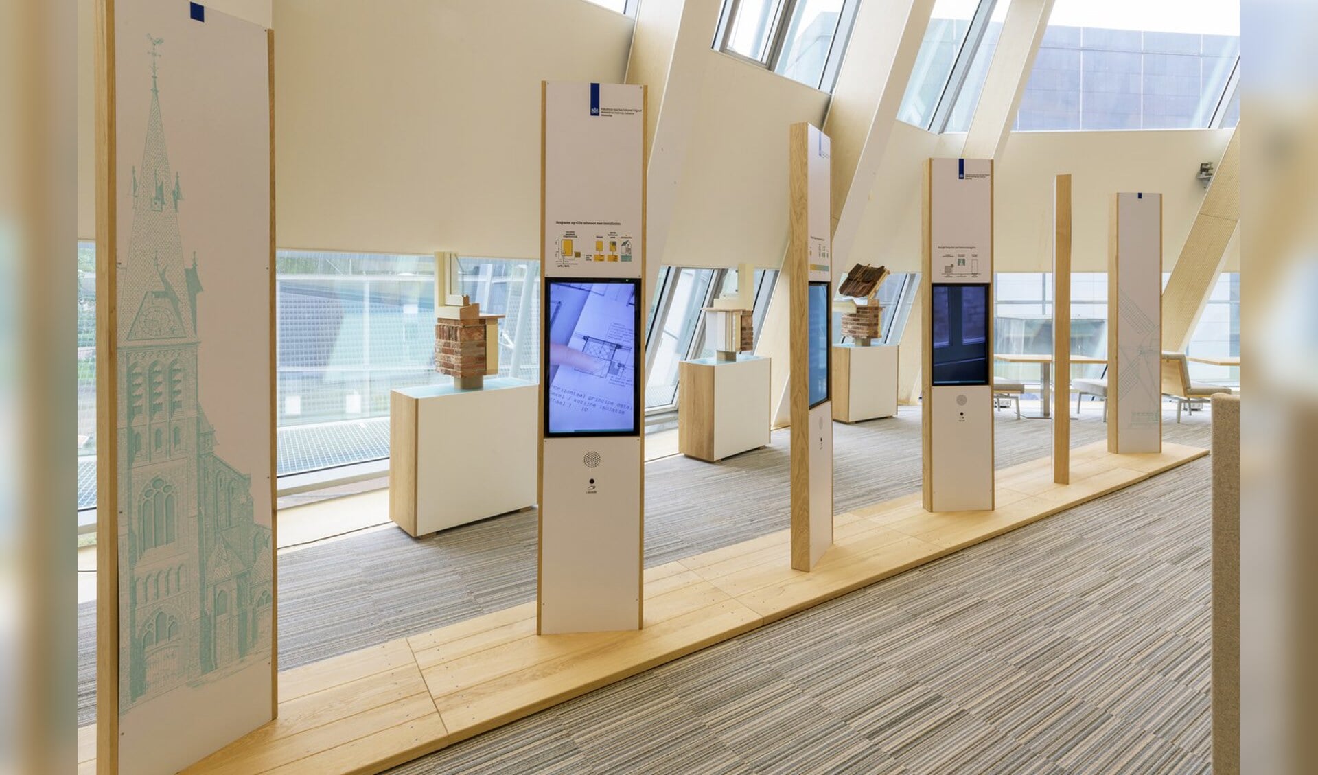 Indruk van de reizende expositie Monumenten verduurzamen. (Foto: RCE Dirk Verwoerd)