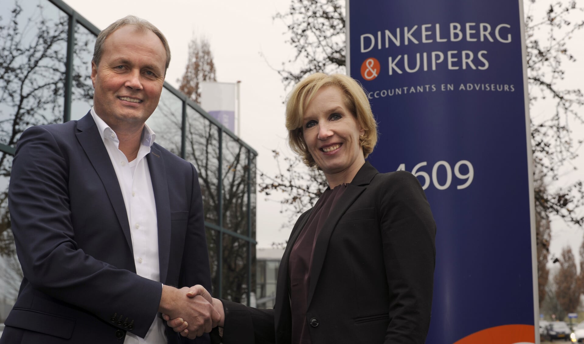foto Ronald Dinkelberg (Dinkelberg & Kuipers Accountants en Adviseurs) en Hanneke Meulendijk (Clever-Accountants)