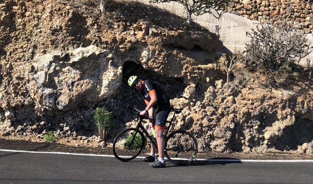 Peter op trainingsvakantie op Tenerife