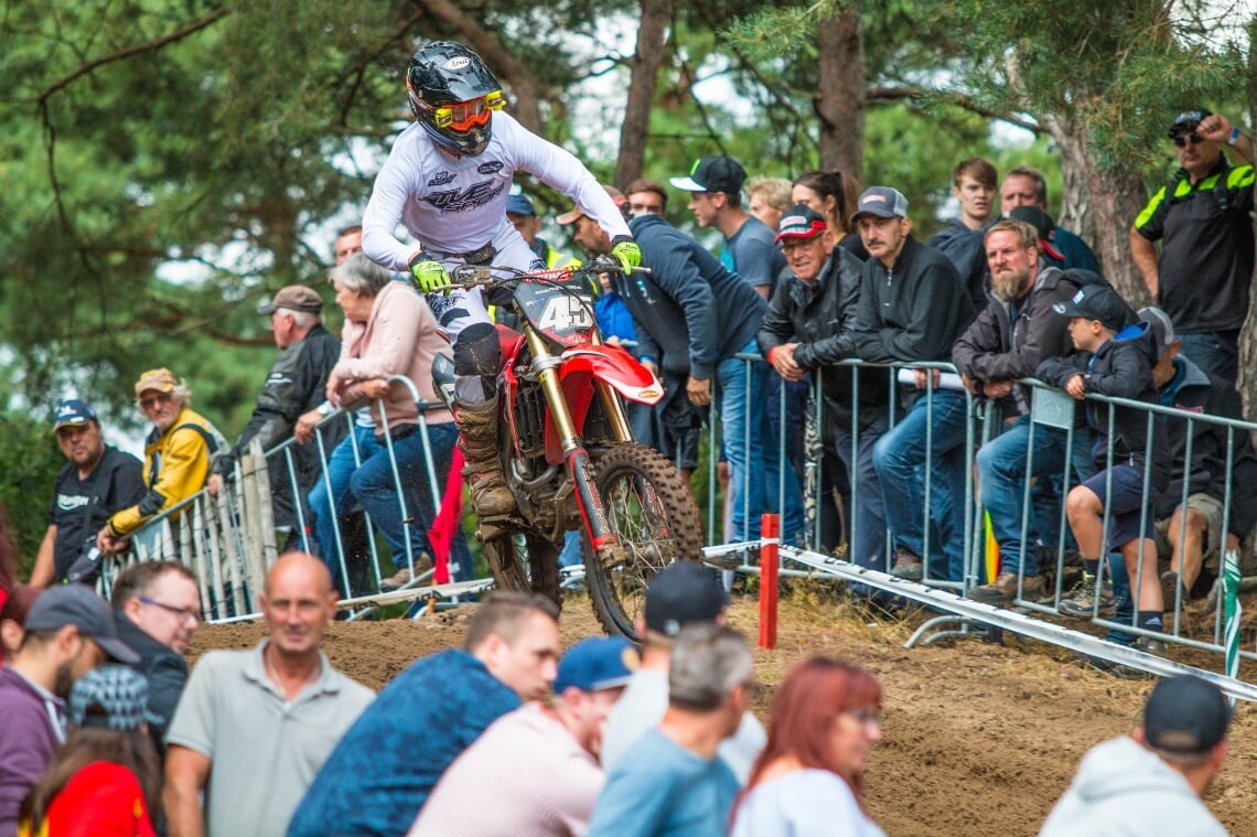 <p>Carlos Hulsen (in 2019) in actie tijdens de wedstrijd in Mol-Balen (archieffoto)</p>