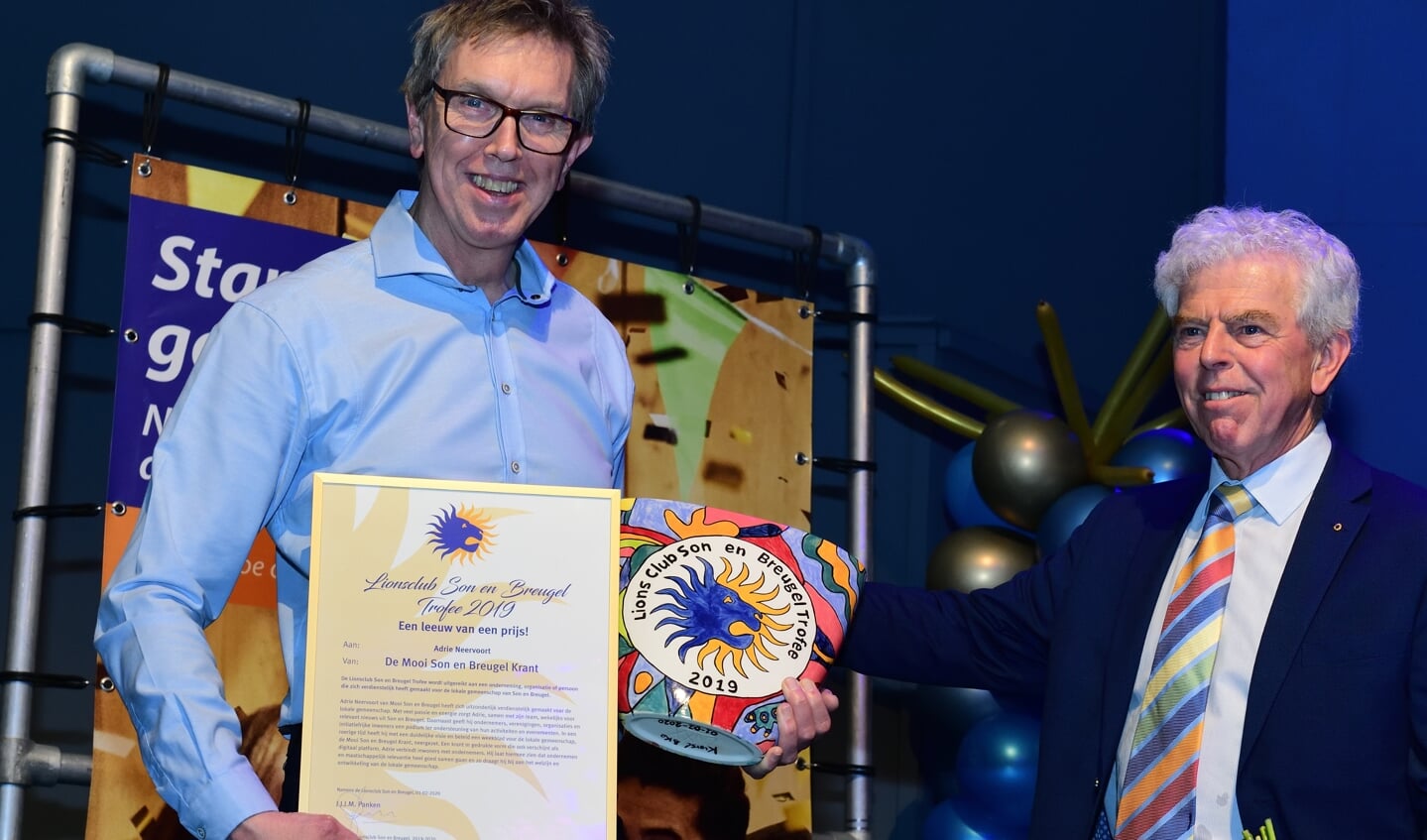 Adrie Neervoort ontving de Lions Club Son en Breugel Trofee