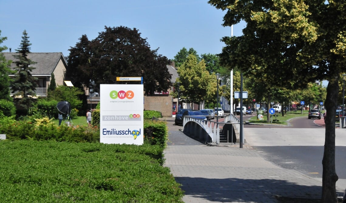 De huidige toegang tot het SWZ-terrein