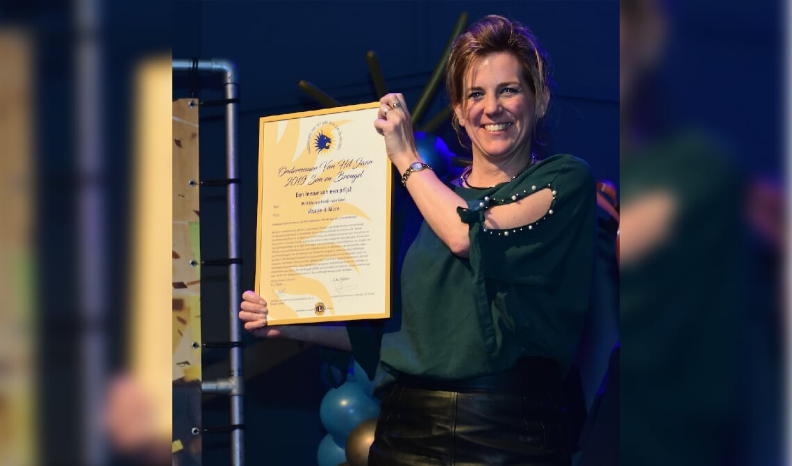 Michèle van Rooij werd uitgeroepen tot Ondernemer van het Jaar Son en Breugel in 2019 (archieffoto)